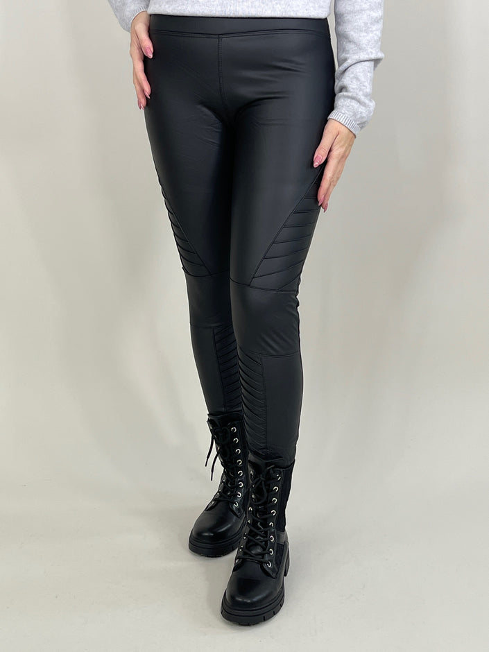 Leggings im Biker-Style in Schwarz Artikel 5452