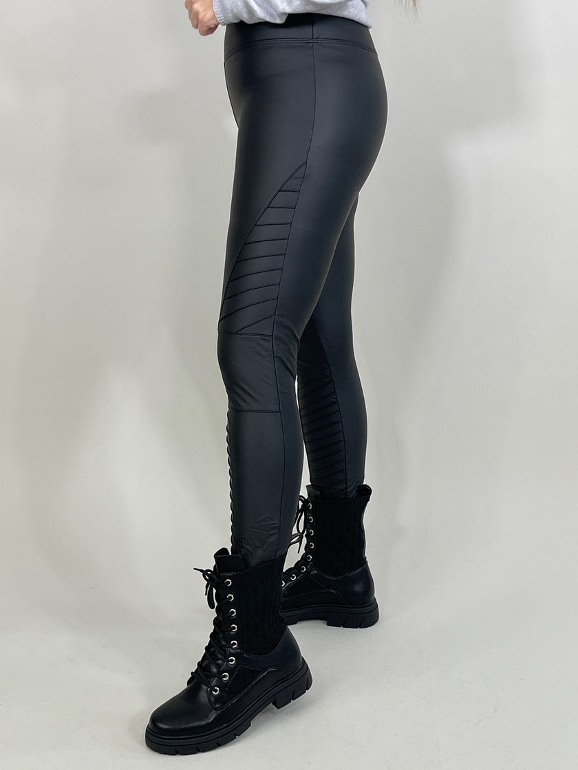 Leggings im Biker-Style in Schwarz Artikel 5452