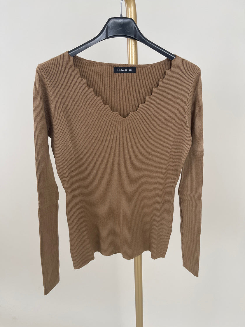 Pullover ZickZack gerippt in versch. Farben Art. 6294