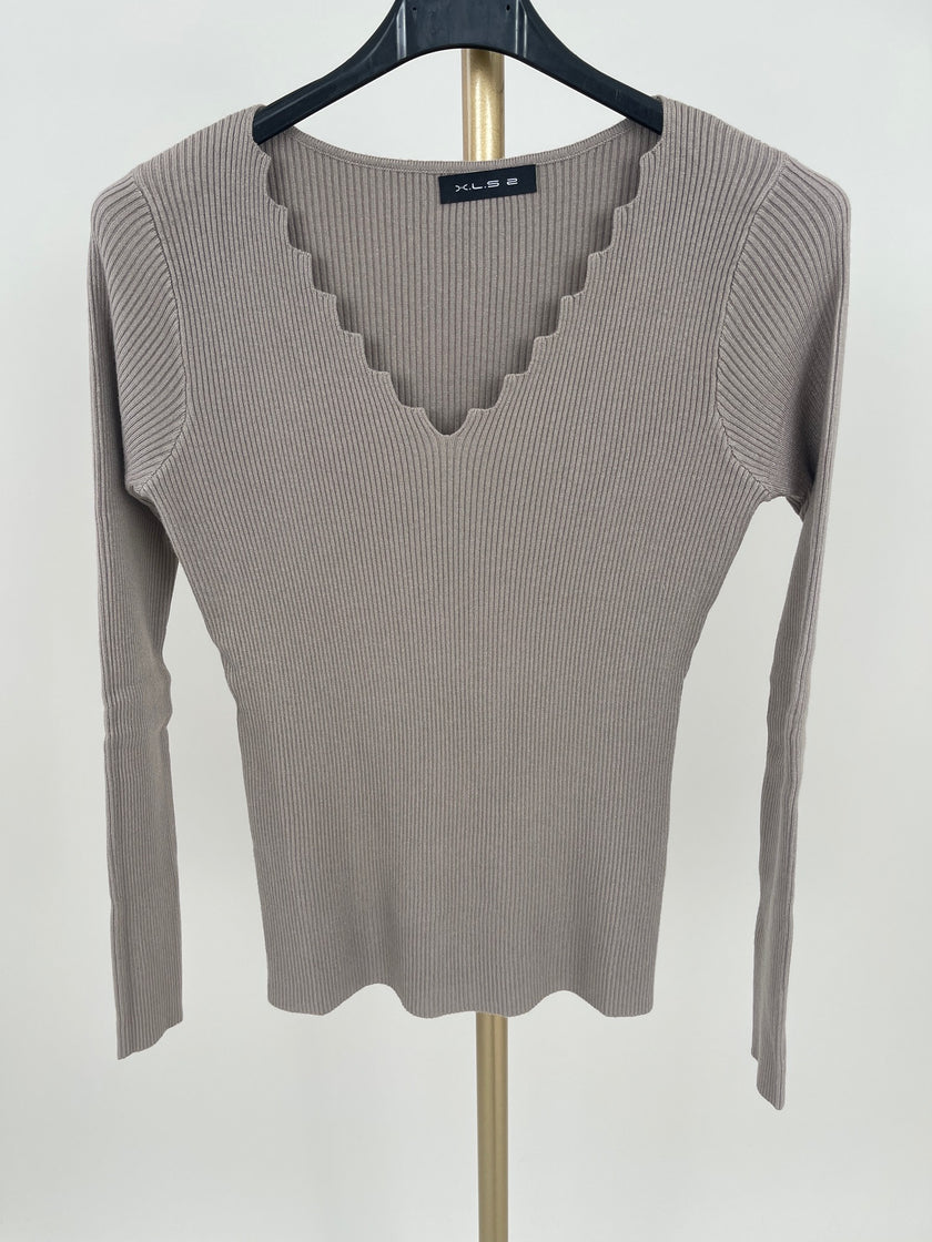 Pullover ZickZack gerippt in versch. Farben Art. 6294