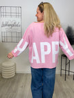 Sweatshirt mit Schriftzug im Rücken in Rosa Artikel 6692