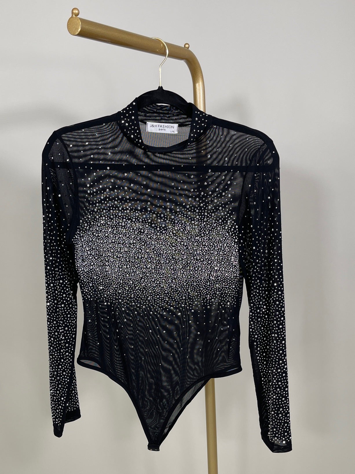 Body aus Mesh mit Glitzersteinchen Artikel 5463