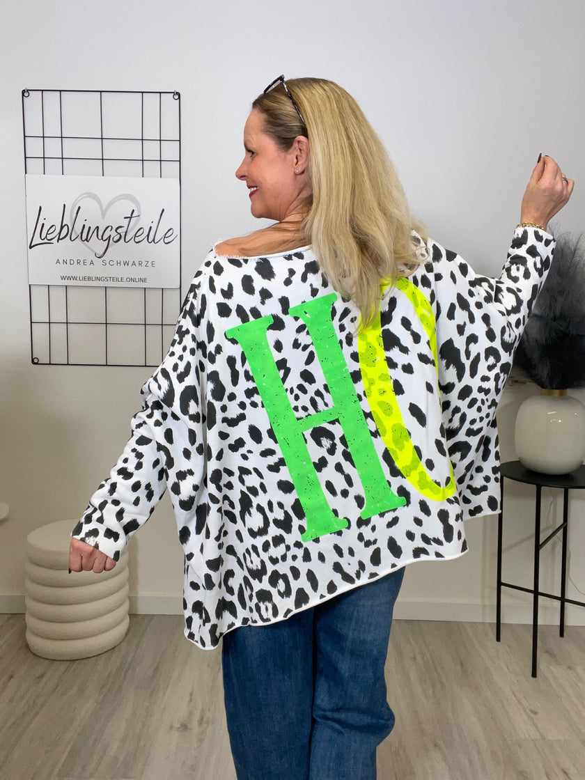 Sweatshirt Leo in Schwarz/Weiß Art. 6696