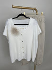 Strickweste Uni in Offwhite