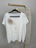 Strickweste Uni in Offwhite