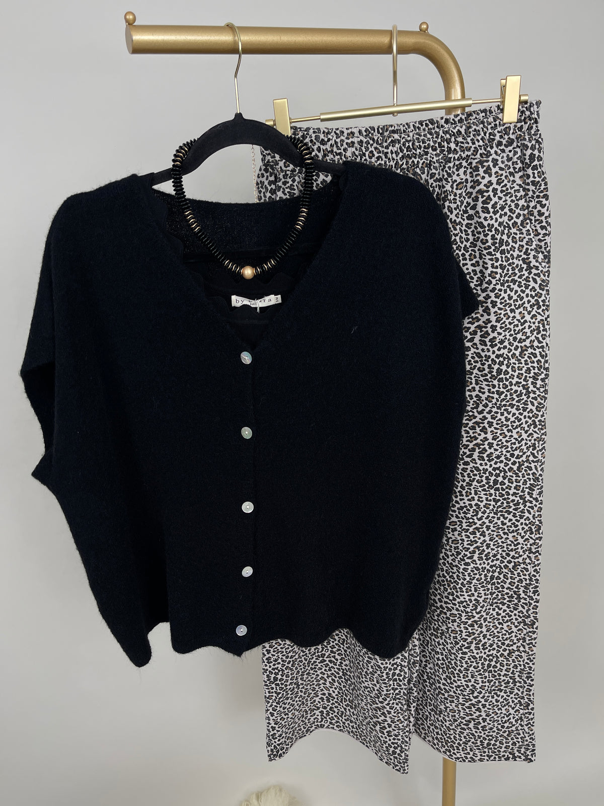 Strickweste Uni in Schwarz