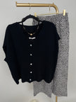 Strickweste Uni in Schwarz