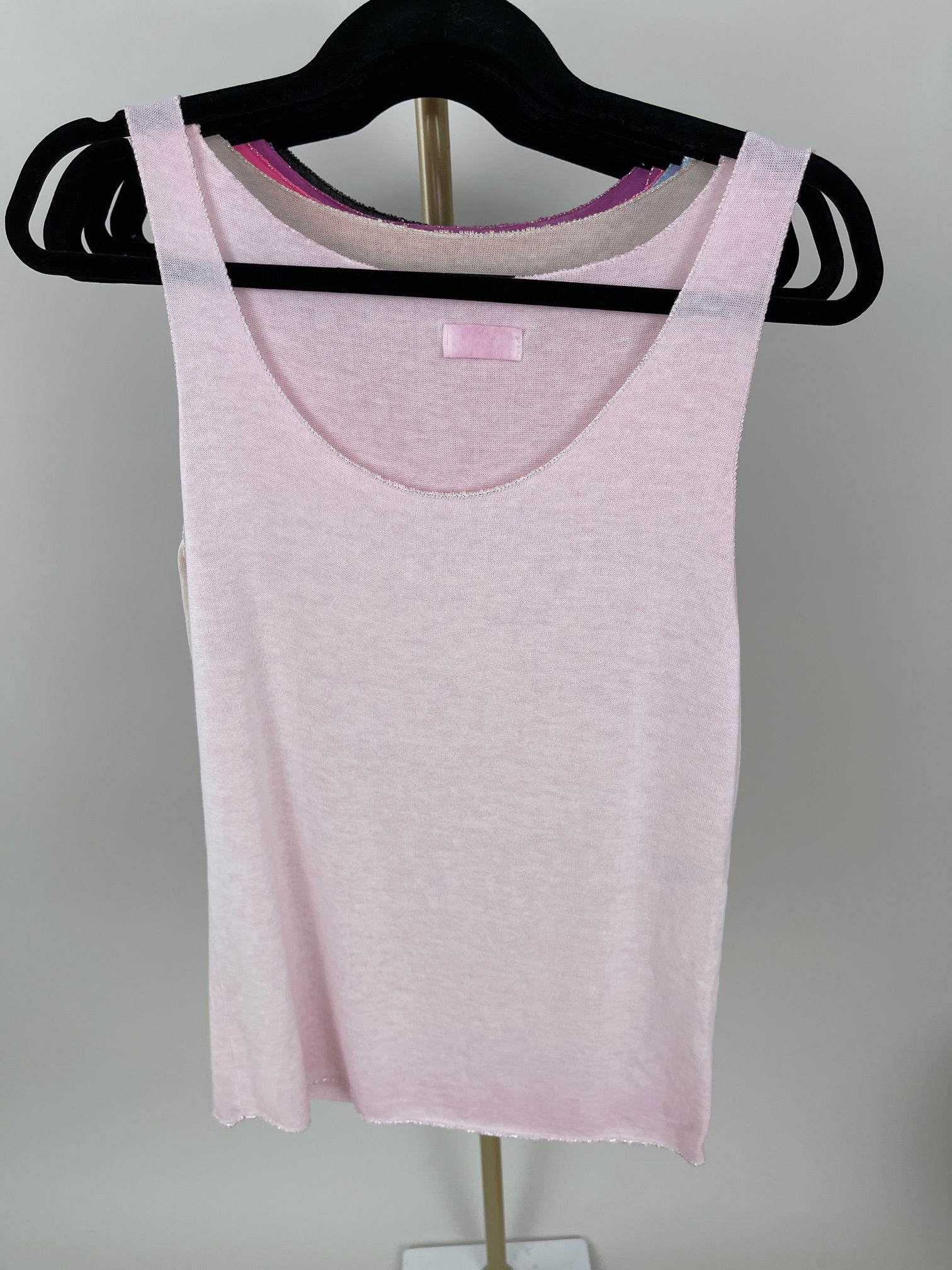 Top mit Glitzerrand in versch. Farben Artikel 5988