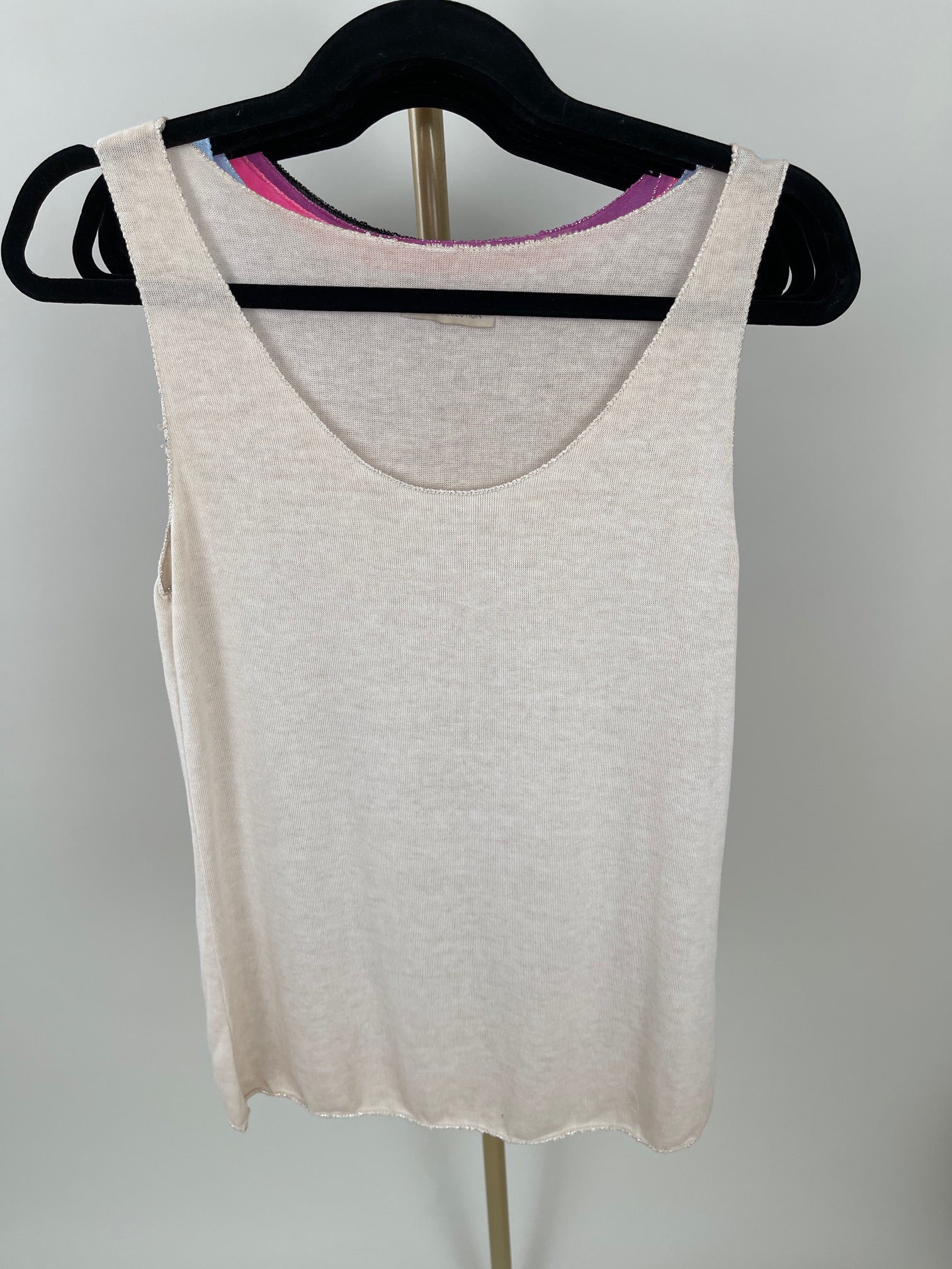 Top mit Glitzerrand in versch. Farben Artikel 5988