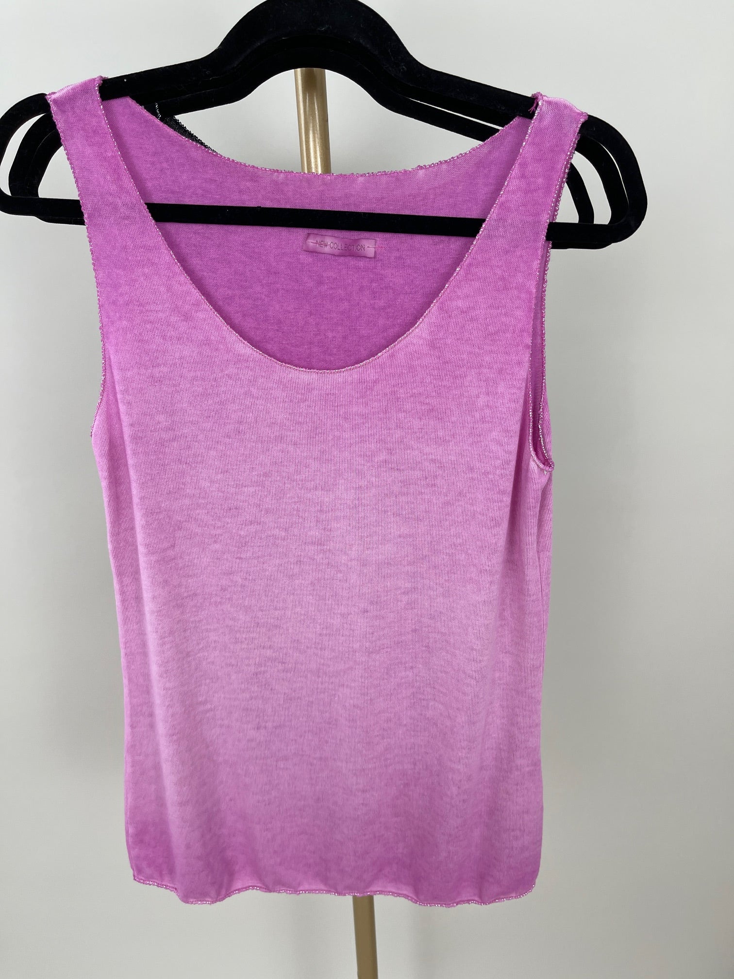 Top mit Glitzerrand in versch. Farben Artikel 5988