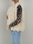 Flauschige Teddy Weste in Creme Artikel 6449
