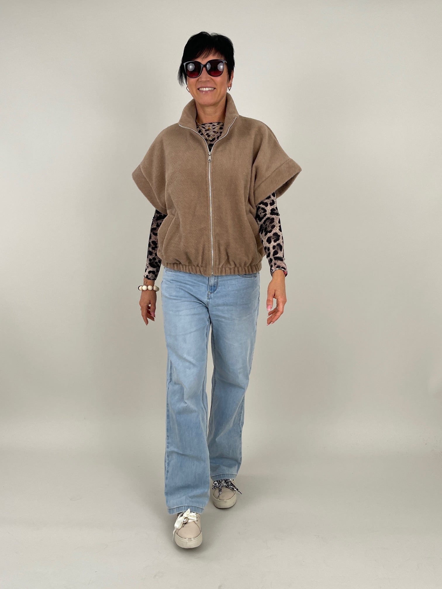 Weste Woll-Fleece Optik in Camel Artikel 6393