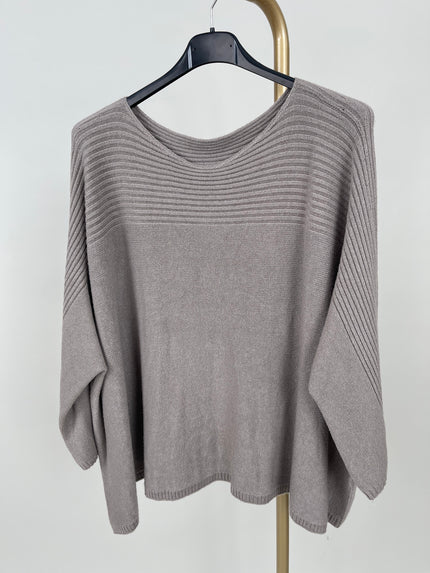 Strickpullover mit Rippenstruktur in versch. Farben