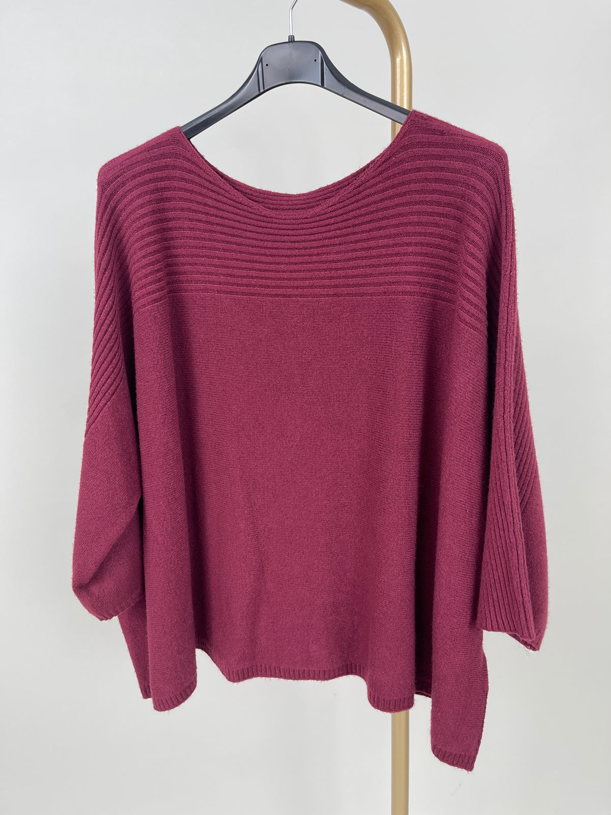 Strickpullover mit Rippenstruktur in versch. Farben