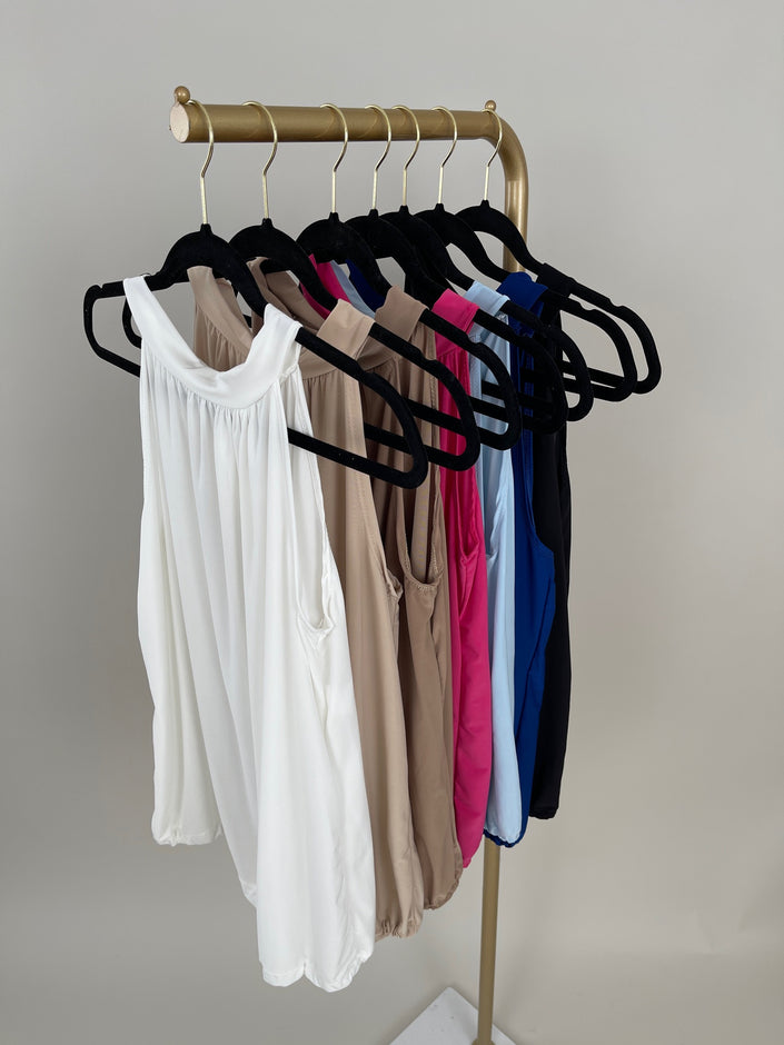 Neckholder Top Uni Kofferstoff in versch. Farben Artikel 3540
