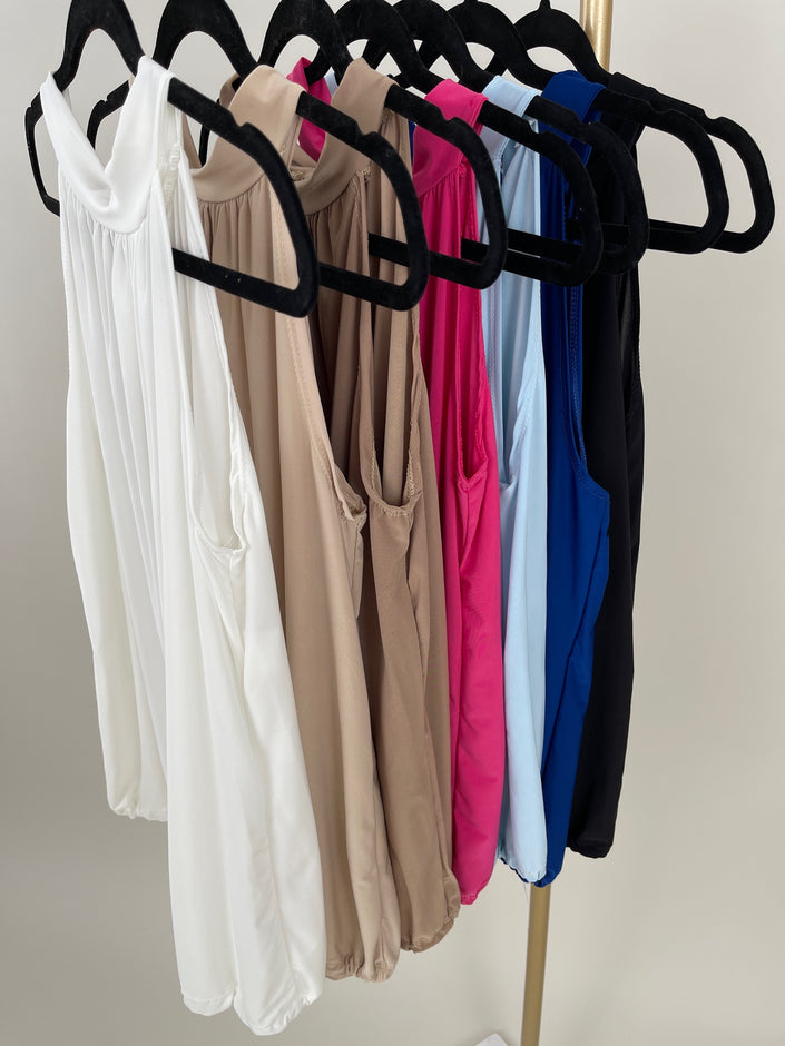 Neckholder Top Uni Kofferstoff in versch. Farben Artikel 3540