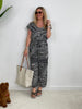 Jumpsuit gemustert in Schwarz/Creme Artikel 4065