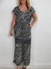Jumpsuit gemustert in Schwarz/Creme Artikel 4065