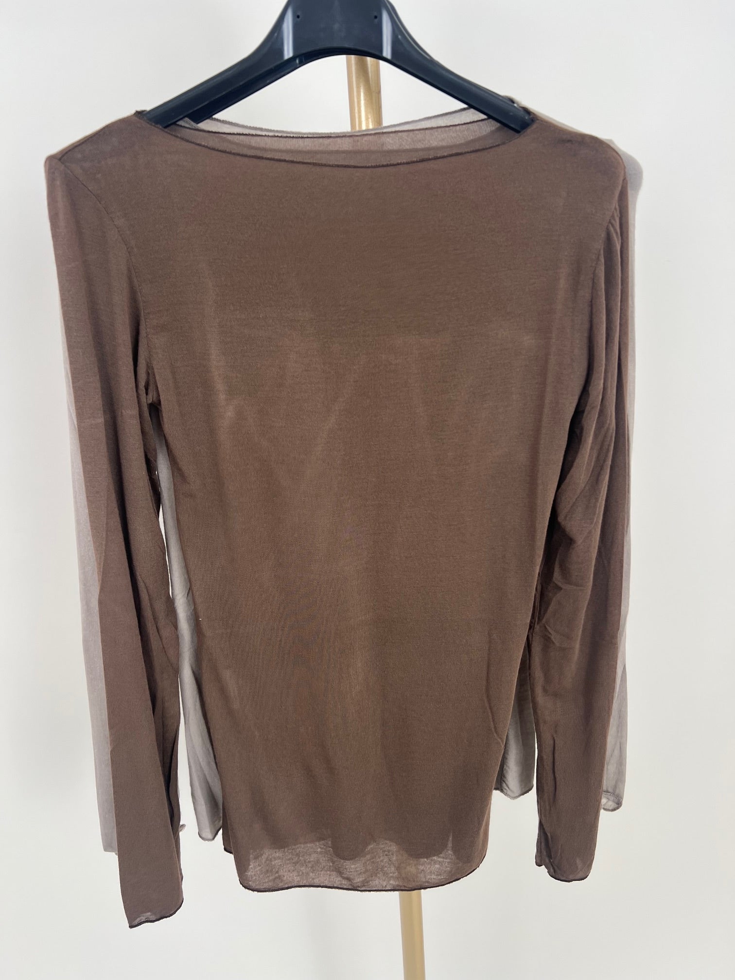 Langarmshirt mit Cashmere Uni in verschiedenen Farben Artikel 6213