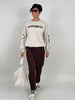 Sweatshirt Happiness in Beige Artikel 6372