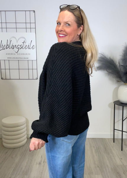 Poncho/Pullover in Schwarz Art. 6708