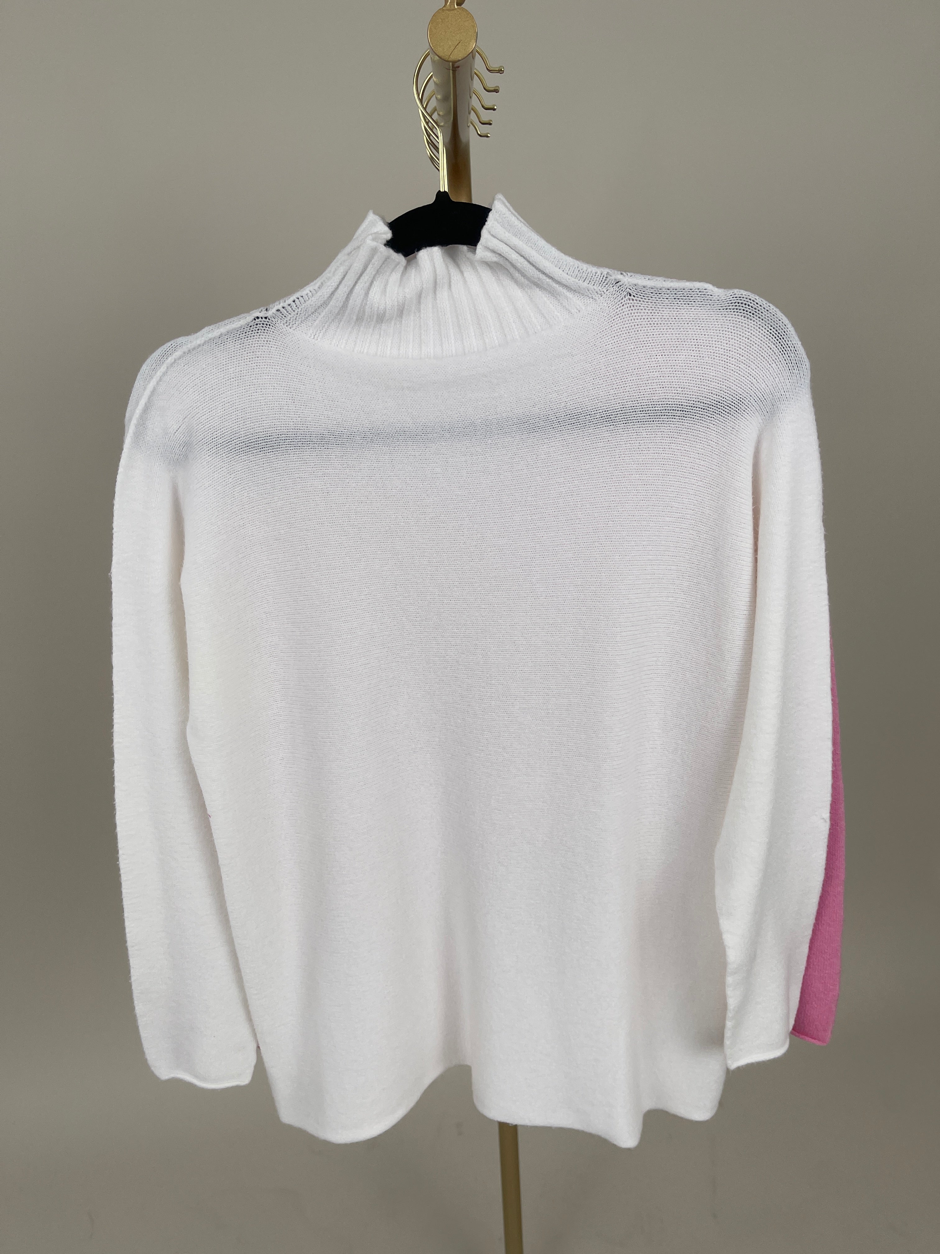 Pullover mit Stehkragen Uni in versch. Farben Art. 6695