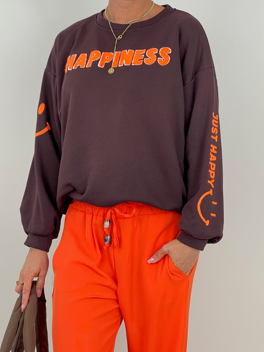 Sweatshirt Happiness in Mokka Artikel 6373
