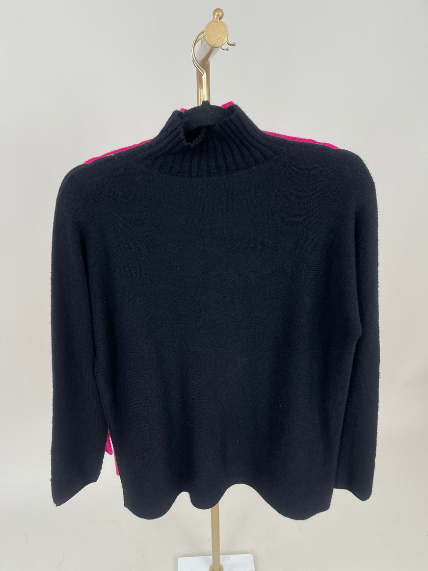 Pullover mit Stehkragen Uni in versch. Farben Art. 6695