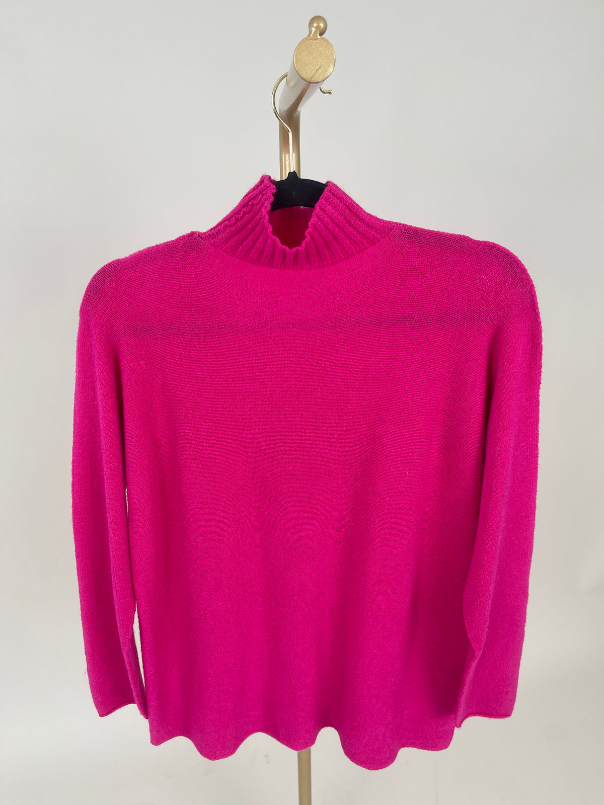 Pullover mit Stehkragen Uni in Pink
