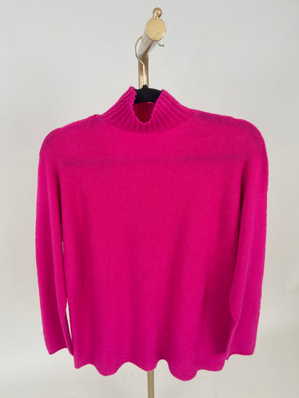 Pullover mit Stehkragen Uni in Pink
