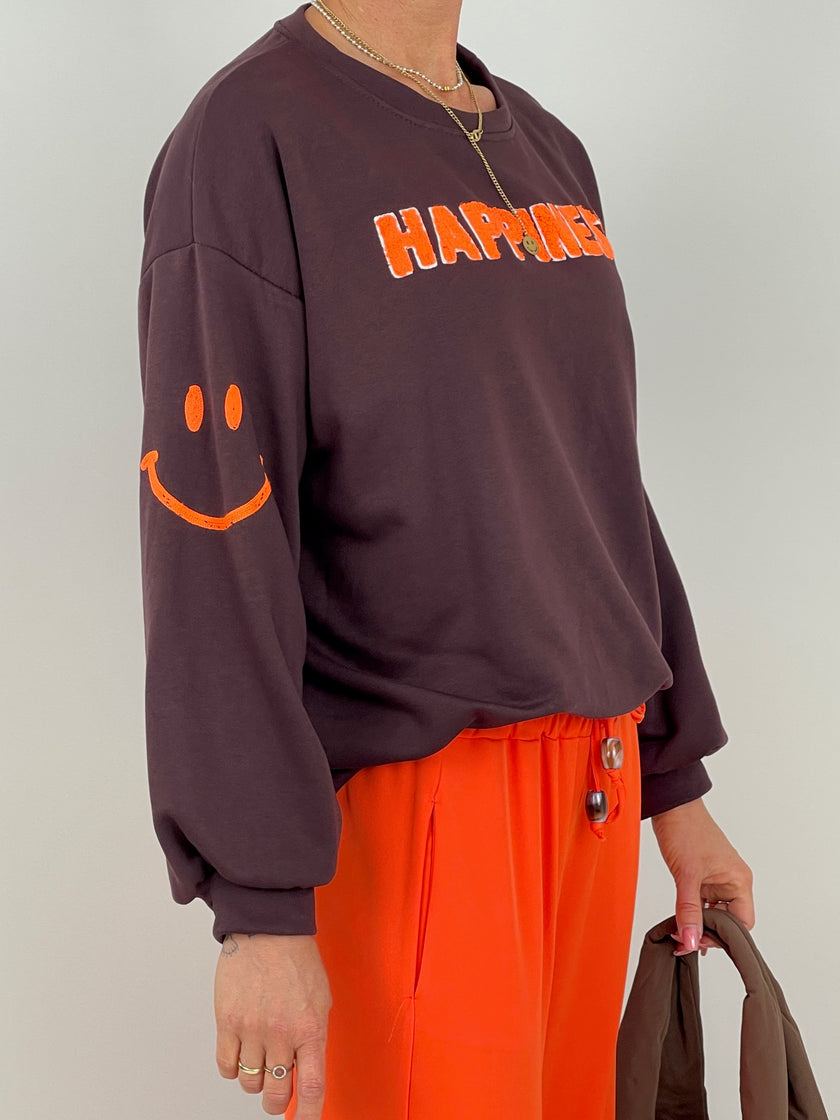 Sweatshirt Happiness in Mokka Artikel 6373