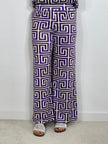 Marlene Hose Gemustert in Lila/Offwhite Artikel 402711