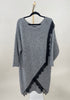 Strickkleid Wickeloptik in Grau