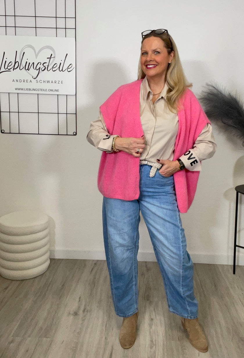 Jeans Ballon-Schnitt Helle Waschung Art. 6709