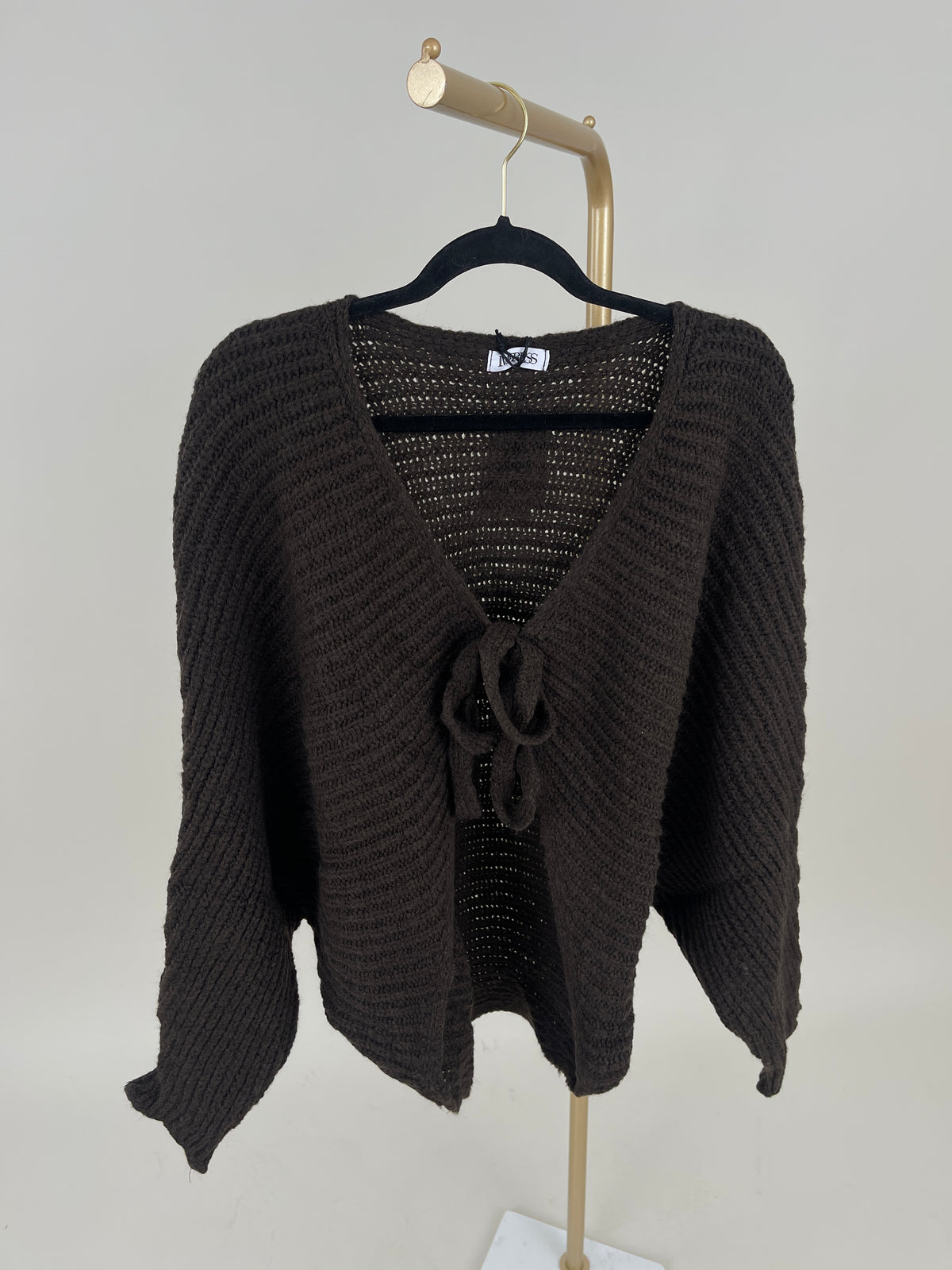 Poncho/Pullover in Mokka