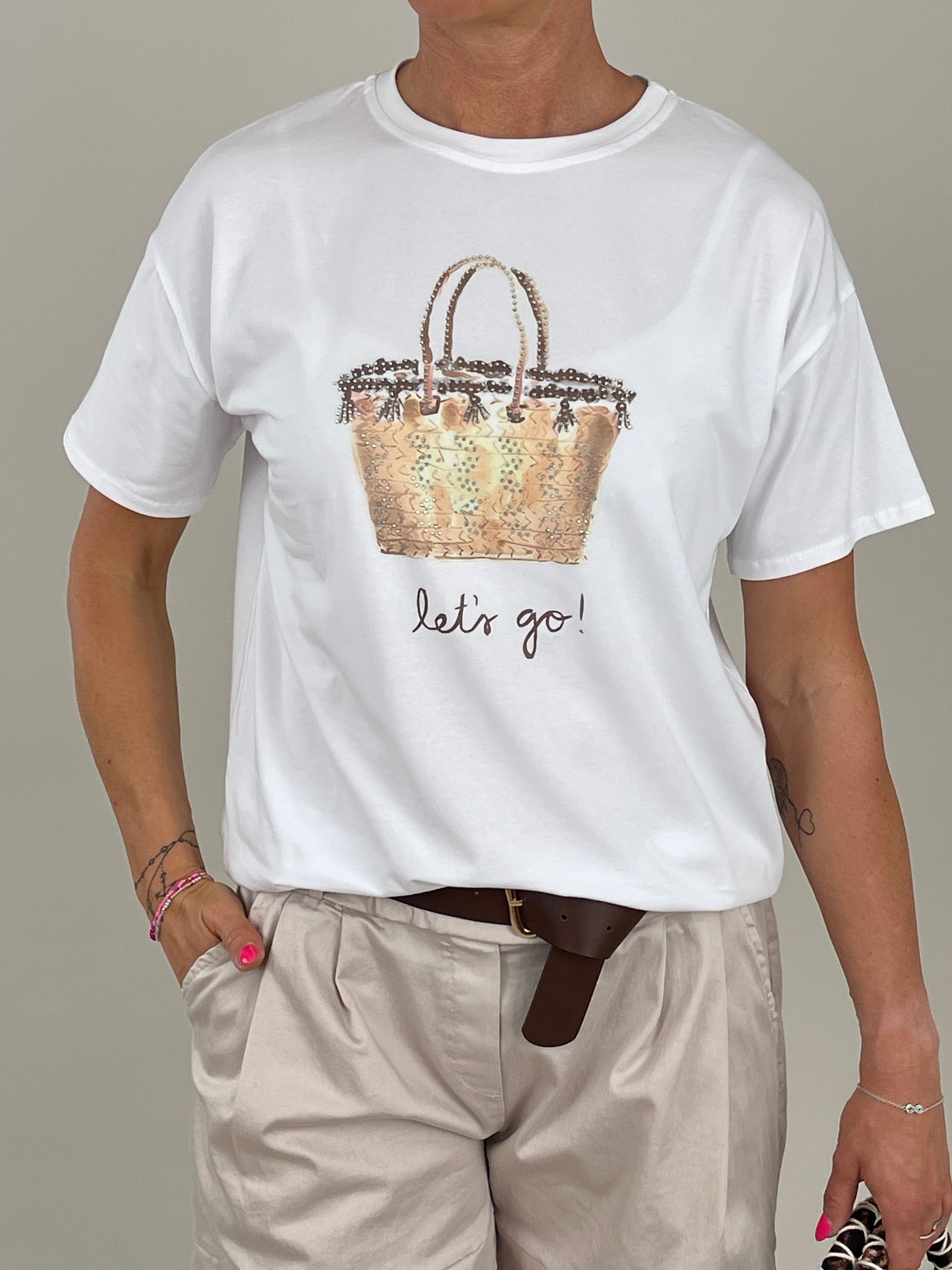 T-Shirt Tasche mit Strasssteinchen Artikel 6007