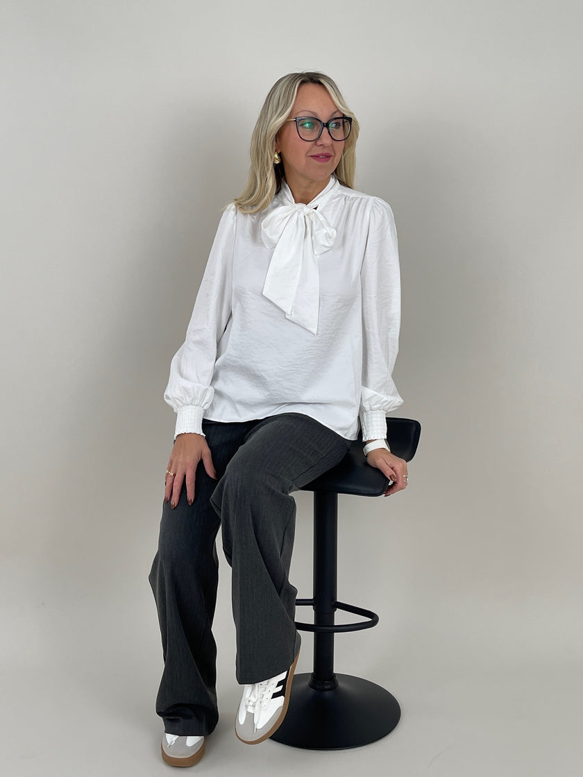 Red Button Schluppenbluse in Weiß Art. RB6452