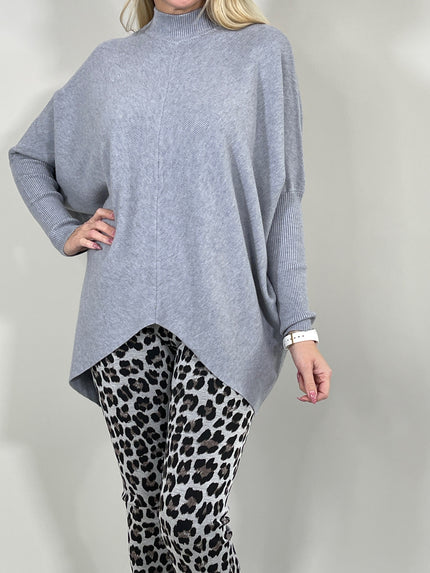 Longpullover mit Stehkragen in versch. Farben Artikel 5473