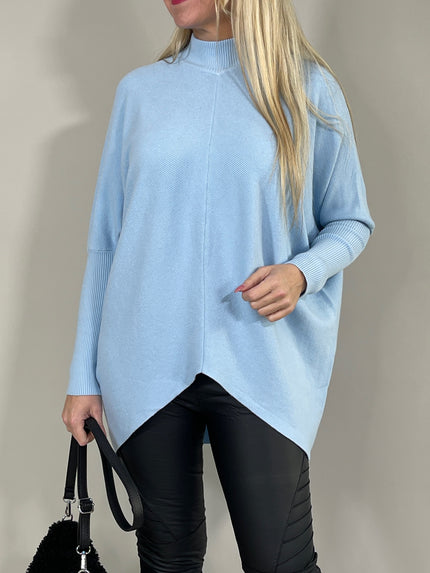 Longpullover mit Stehkragen in versch. Farben Artikel 5473