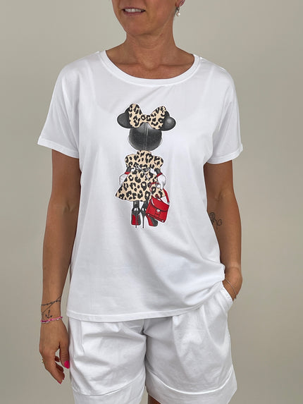 T-Shirt mit Leo Print versch. Farben Artikel 6006