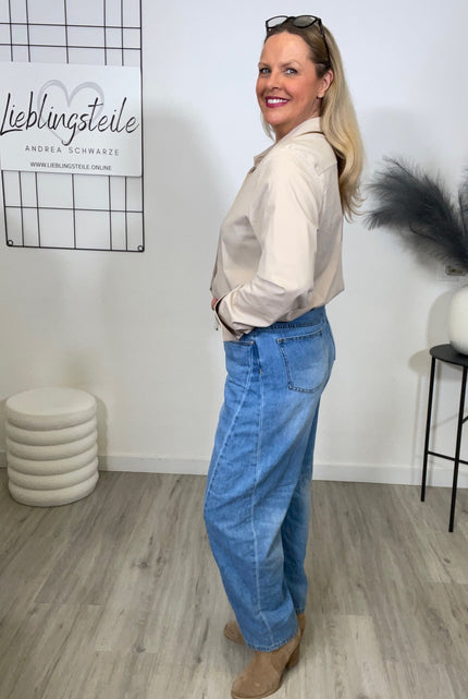 Jeans Ballon-Schnitt Helle Waschung Art. 6709