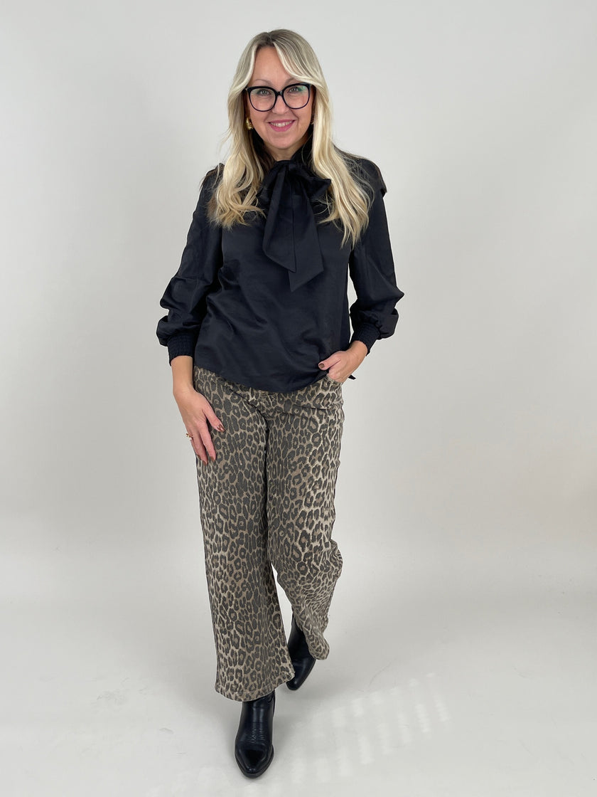 Red Button Schluppenbluse in Schwarz Art. RB6454