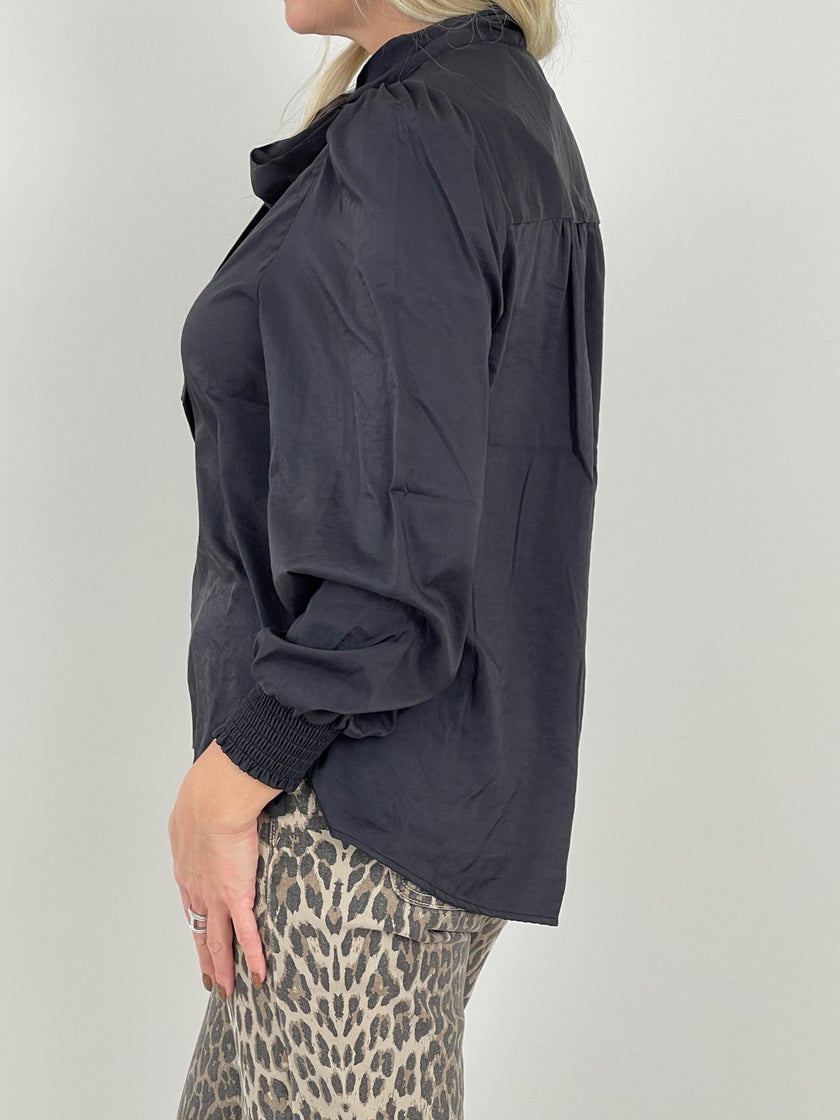 Red Button Schluppenbluse in Schwarz Art. RB6454