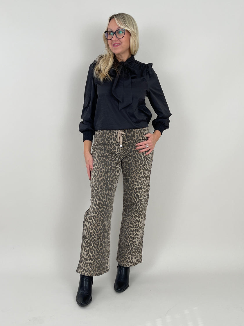 Jeans Beige Leo-Muster Art. 6468