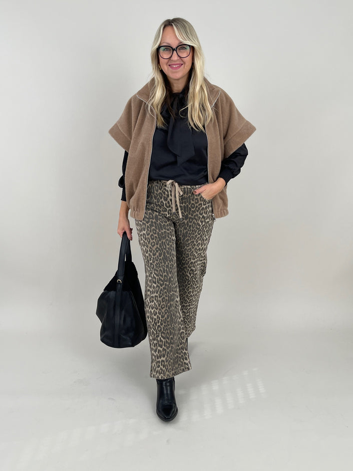 Jeans Beige Leo-Muster Art. 6468