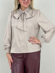 Red Button Schluppenbluse in Beige Art. RB6453