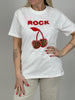 T-Shirt Rock Cherry in Weiß