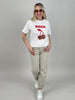 T-Shirt Rock Cherry in Weiß