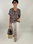 Bluse mit Punkten in Satin-Optik Artikel 6009