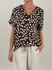 Bluse mit Punkten in Satin-Optik Artikel 6009